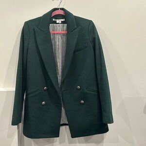 Veronica Beard Dark Green Double-Breasted Blazer